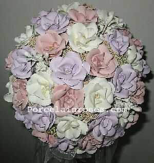 Lavender, Mauve and White Rose Bouquet