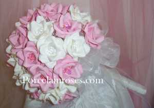 extra Large pink and white rose bouquet