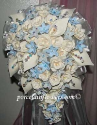 light blue and greyWedding Bouquet #515