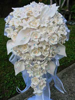 cascacade wedding bouquet