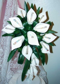 Tropical Calla Lily Wedding Bouquet #577