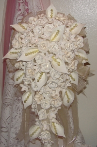 Ivory and Champagne Wedding flowers  #586