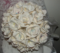 Plus Size Ivory Rose Wedding Bouquet #588